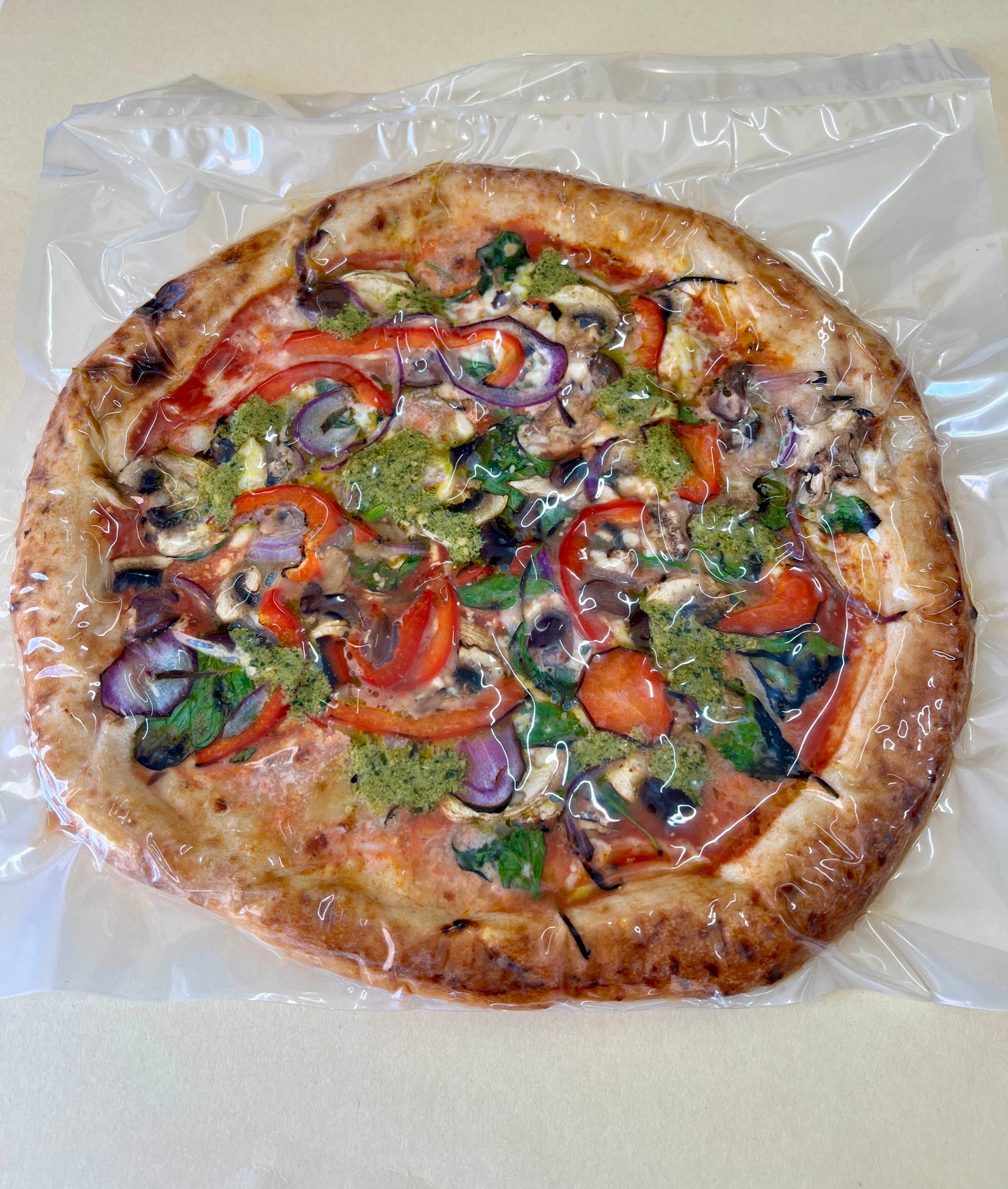 pre-baked Mediterranean Pizza