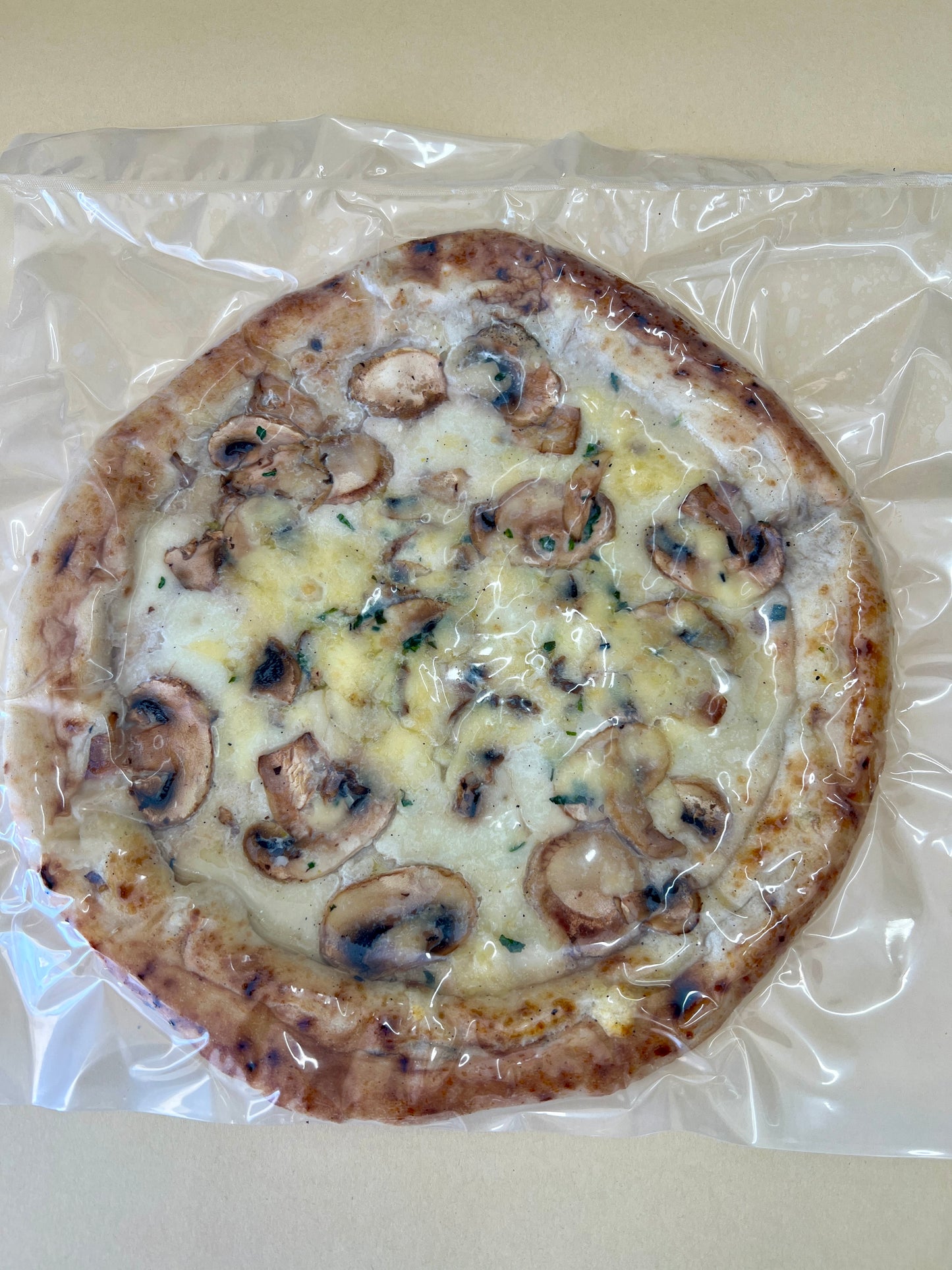 pre-baked Garlic Mushroom Pizza