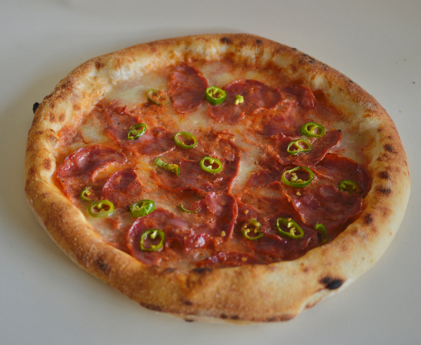 pre-baked Diavola Pizza