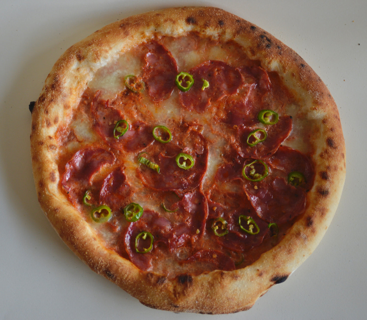 pre-baked Diavola Pizza